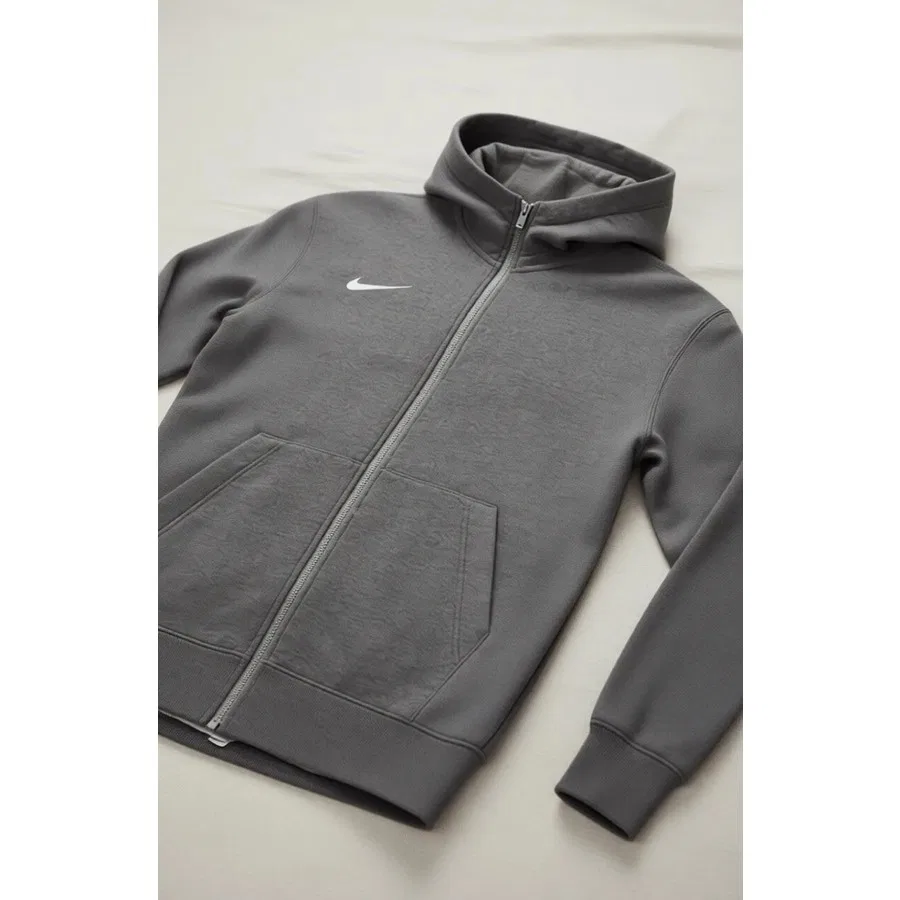 Детский свитшот с капюшоном из флиса Nike Park 20 Fleece, Антрацитовый — фото 4