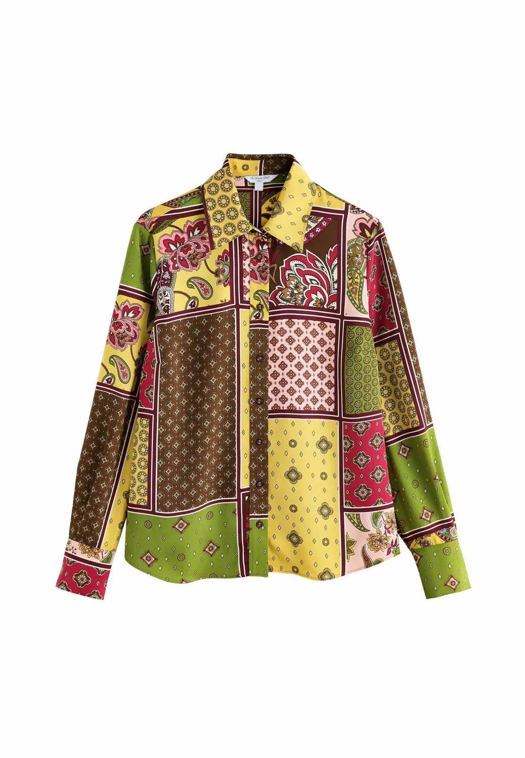 Рубашка с длинными рукавами - блузка на пуговицах Next, Multicoloured Scarf Print — фото 3