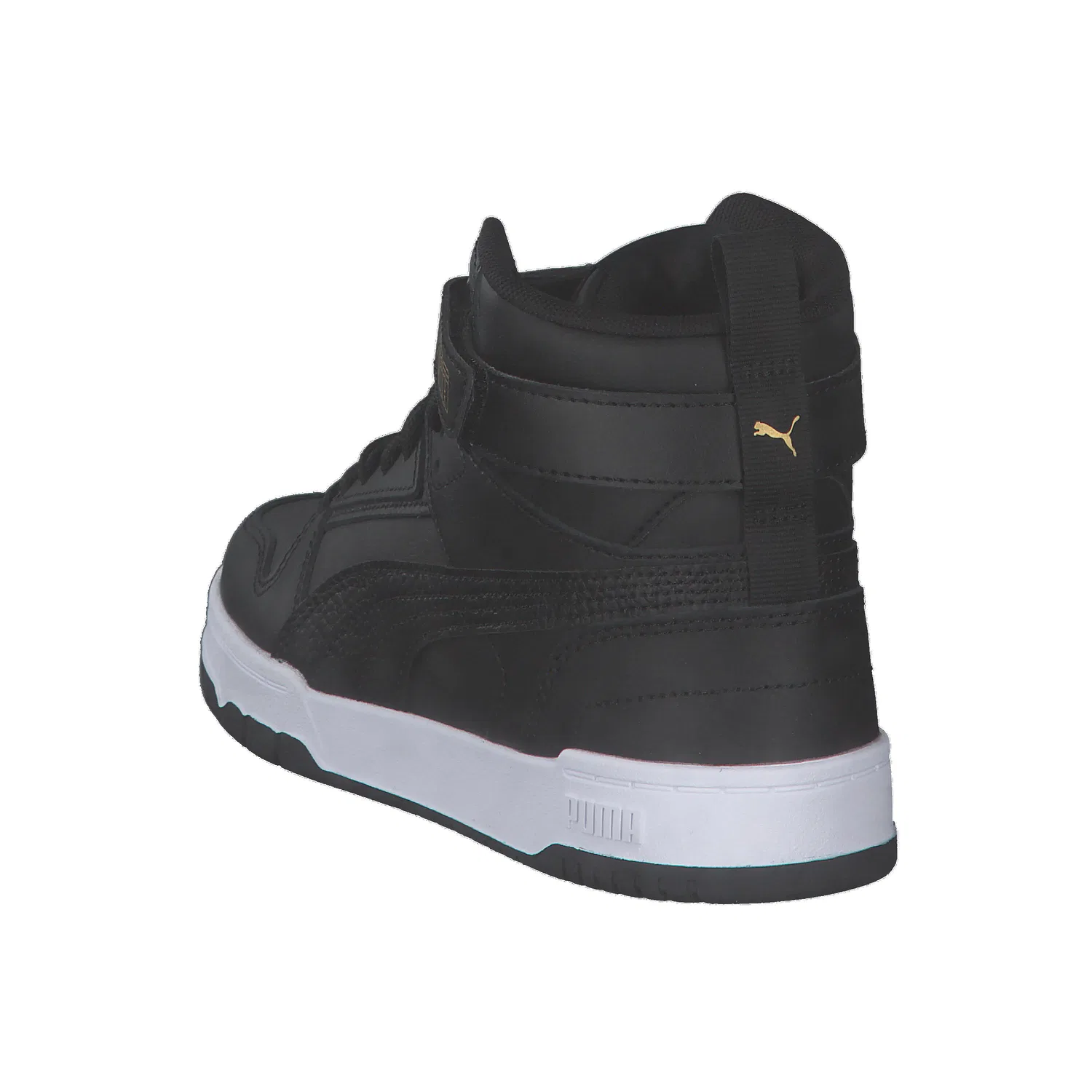 Детские кроссовки с закрытой липучкой RBD Game Jr Puma, Schwarz Gold — фото 4
