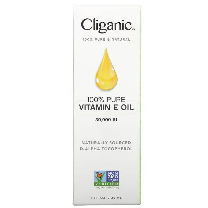 100% чистое и натуральное масло Cliganic с витамином Е 30 000 МЕ, 30 мл — фото 2