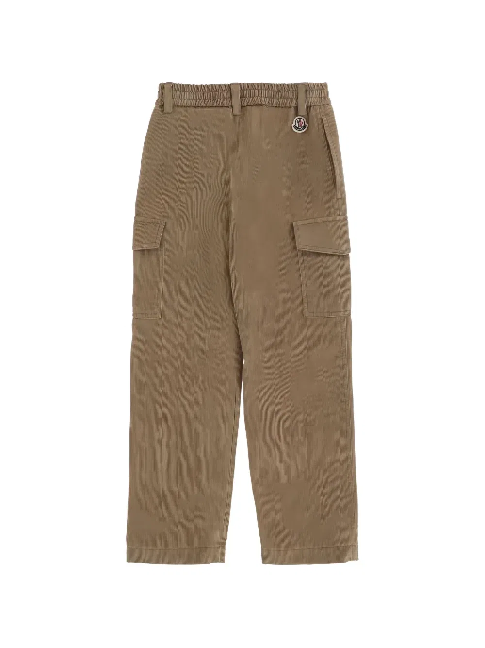 Вельветовые прямые брюки Moncler Enfant, бежевый — фото 2