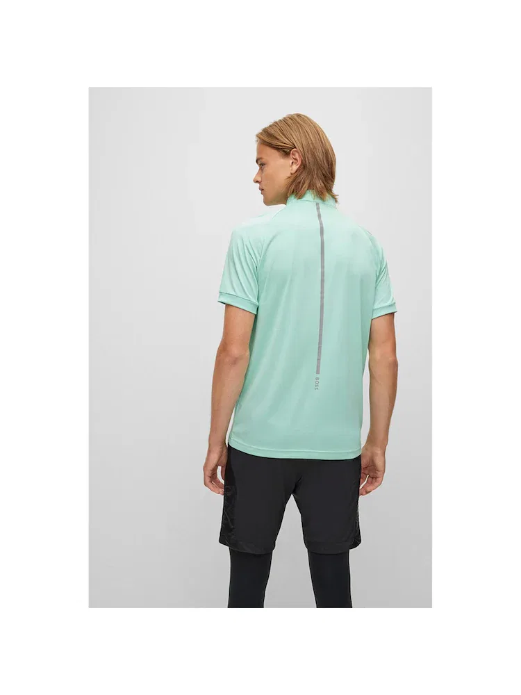 Футболка поло с длинным рукавом, Slim Fit, Golf Stretch BOSS, Sky Blue — фото 2