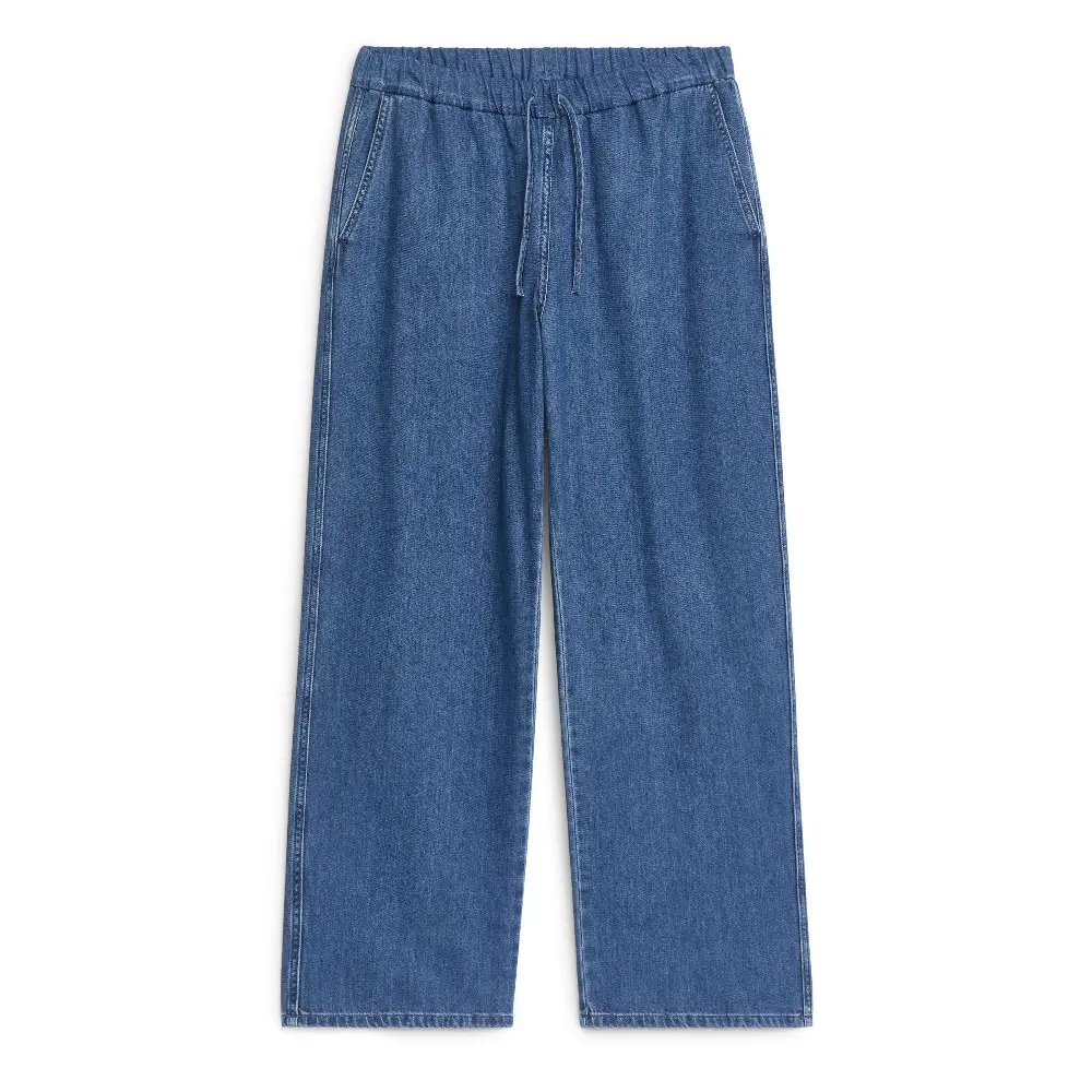 

Брюки Arket Denim With Drawstring, синий