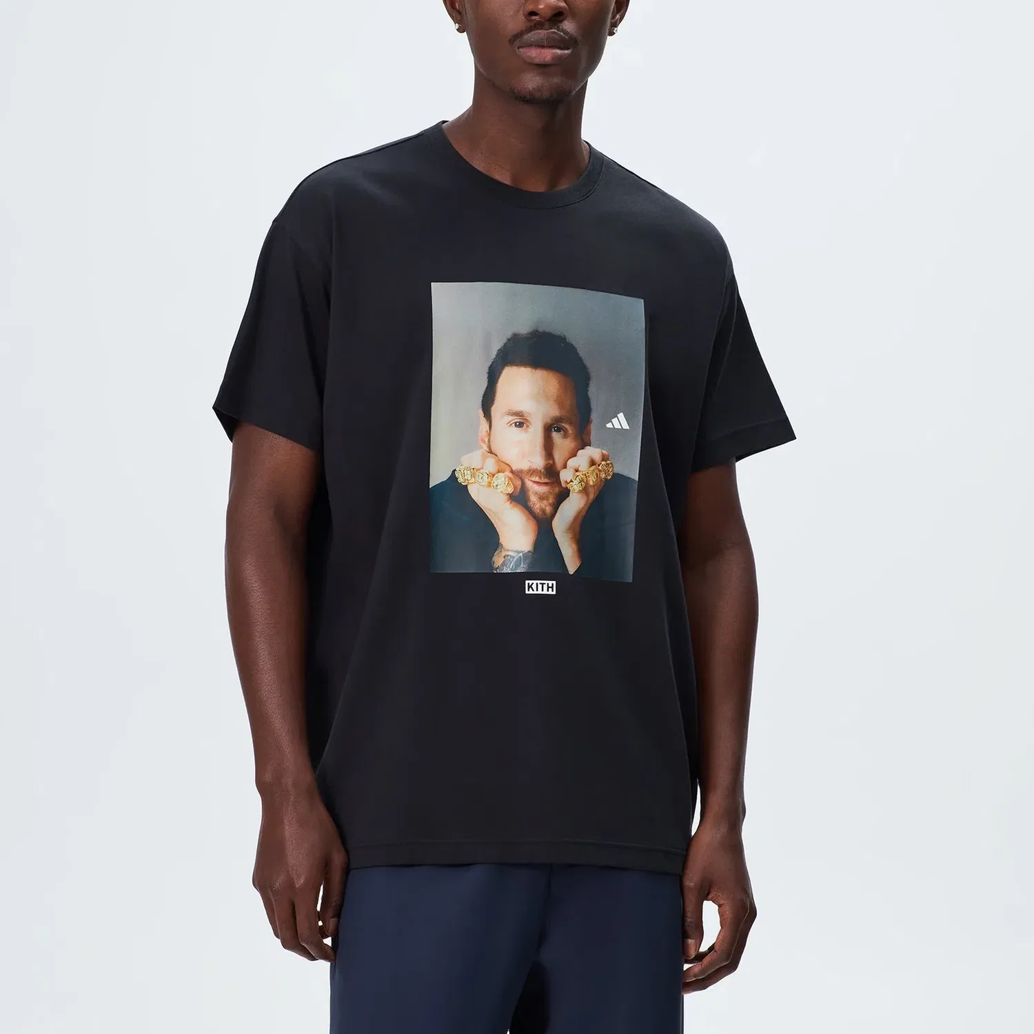 Футболка KITH X MESSI, Adidas, Black — фото 4