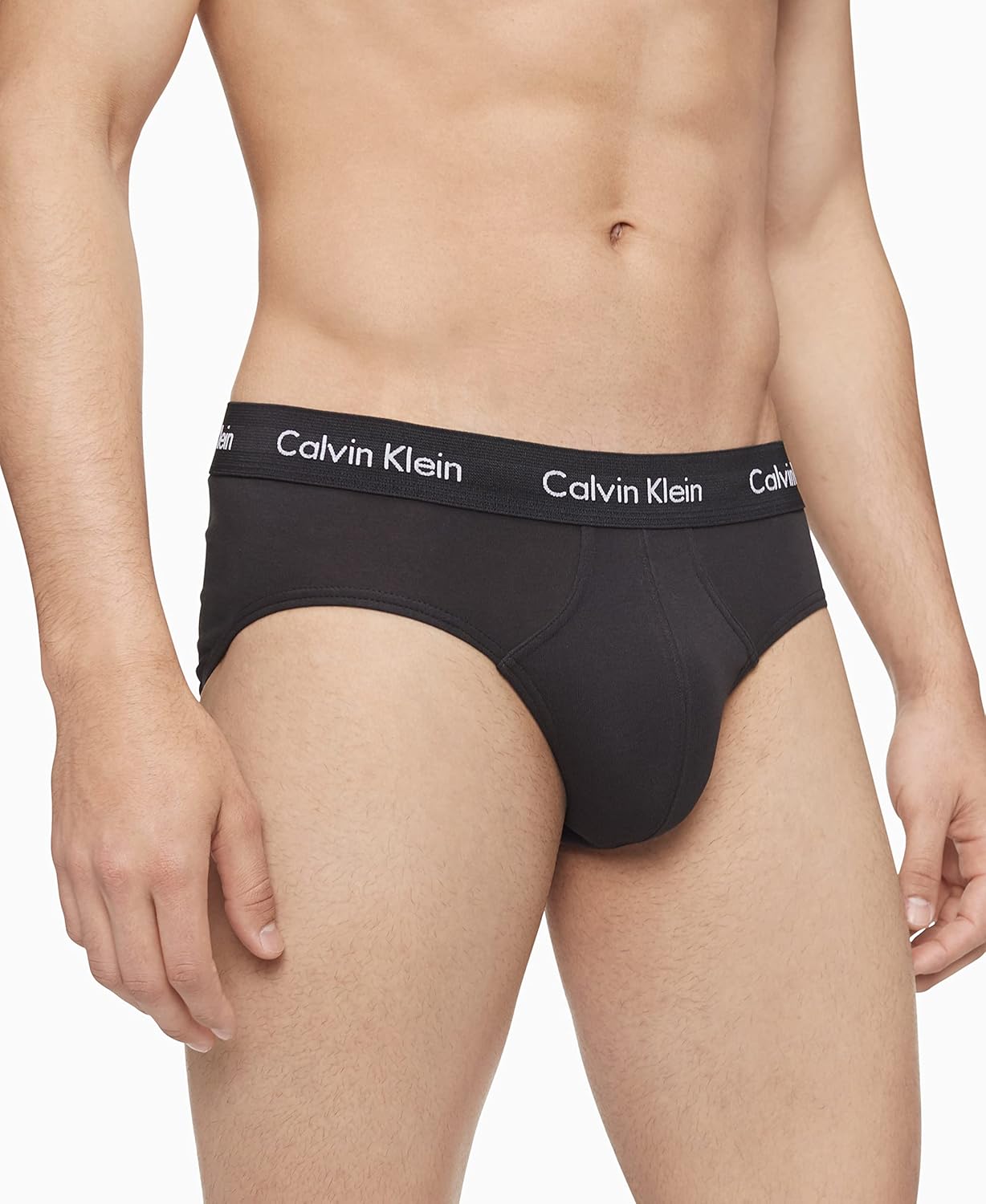 Комплект из 3 мужских трусов-брифов Calvin Klein из хлопка и эластичного материала, Black/Blue/Cobalt — фото 4