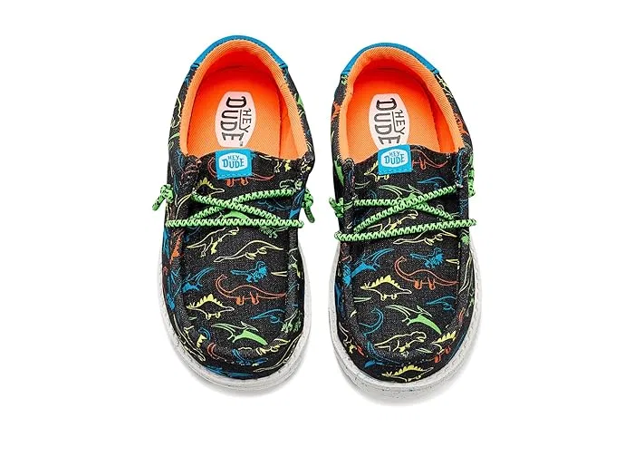 Кеды Wally Print Hey Dude Kids, Black/Neon Multi — фото 3
