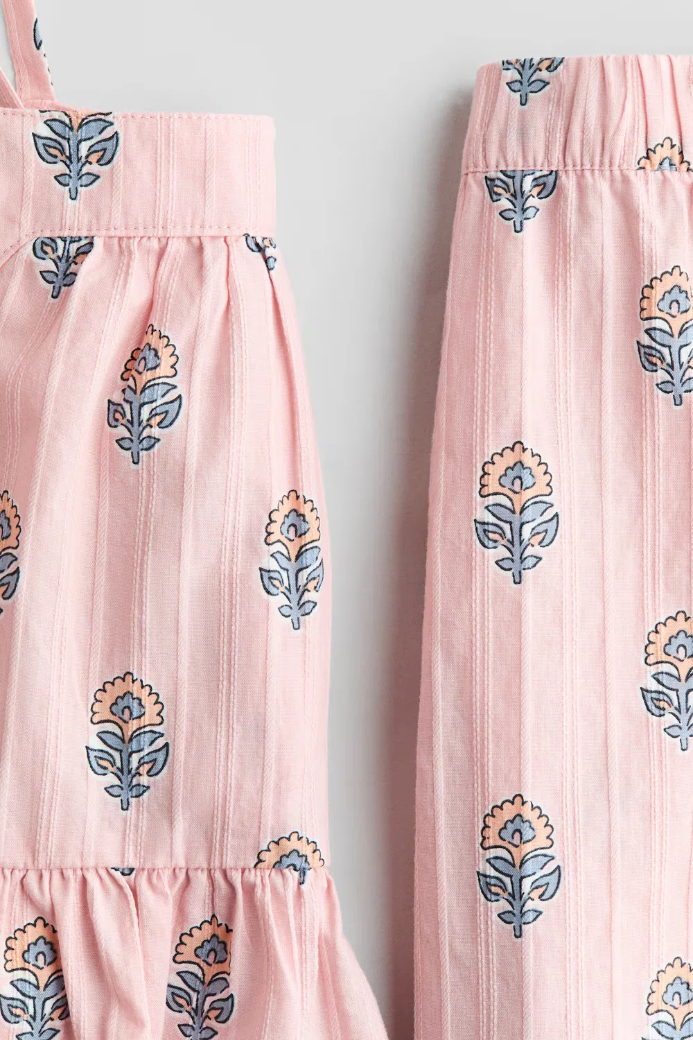 Хлопковый комплект из двух предметов с оборками H&M, Mattrosa/Gemustert — фото 3
