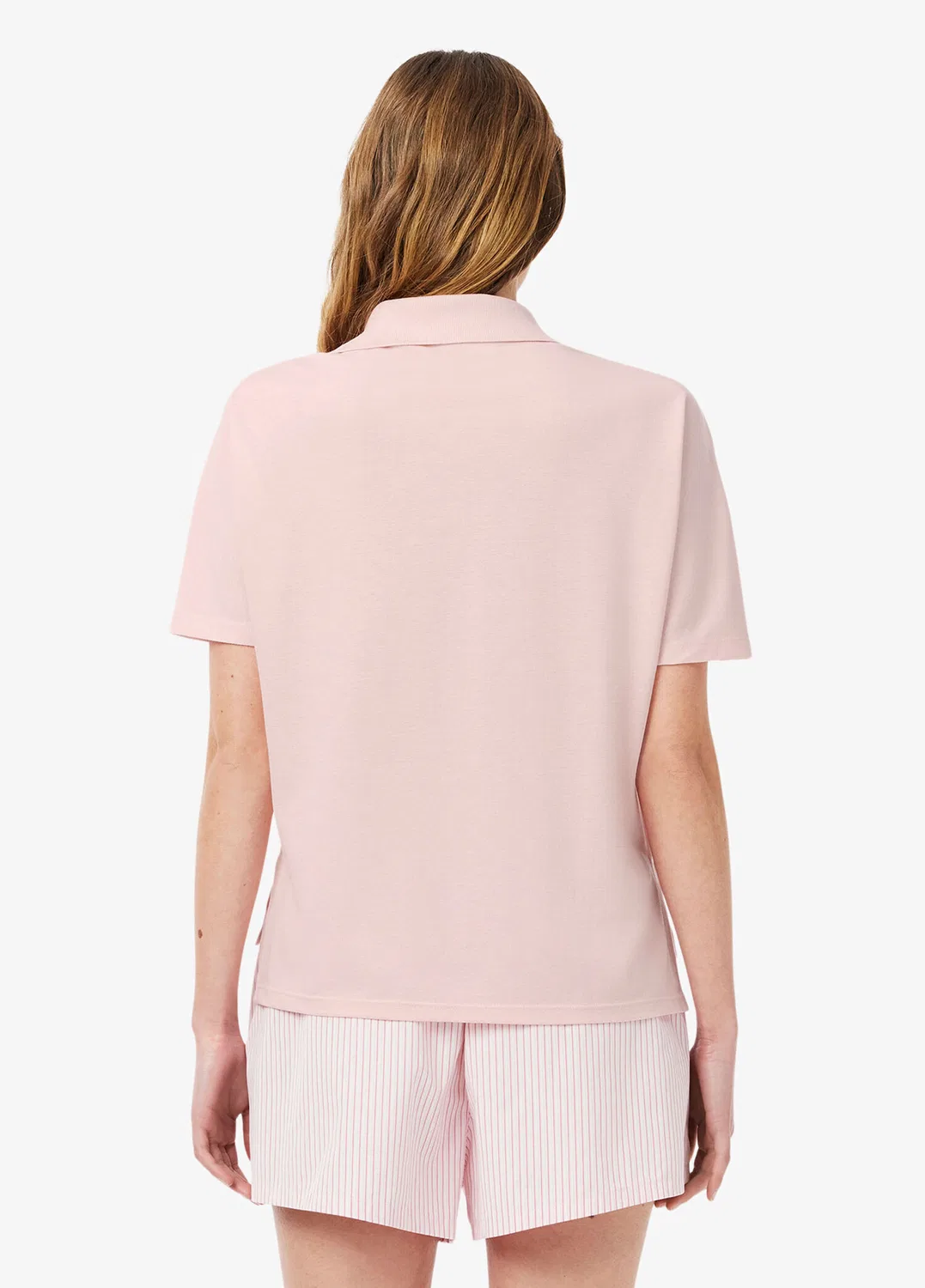 Поло Lacoste Relaxed Fit, розовый — фото 3