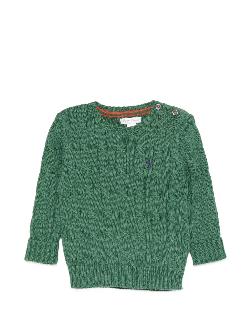 Вязаный свитер с пуговицами POLO RALPH LAUREN KIDS, зеленый