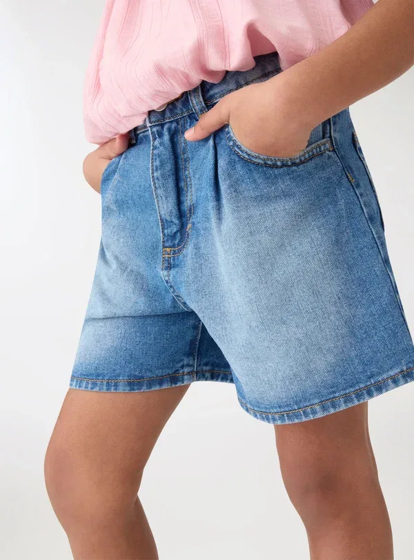 Шорты джинсовые Denim shorts Terranova Denim Medio, синий — фото 4