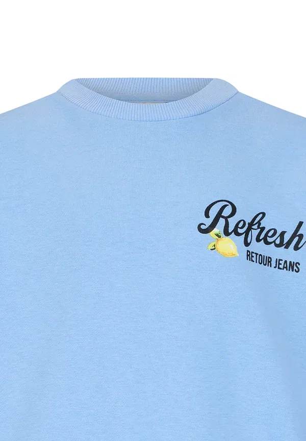 Свитшот с принтом leo kit, Retour Jeans, Light Sea — фото 3