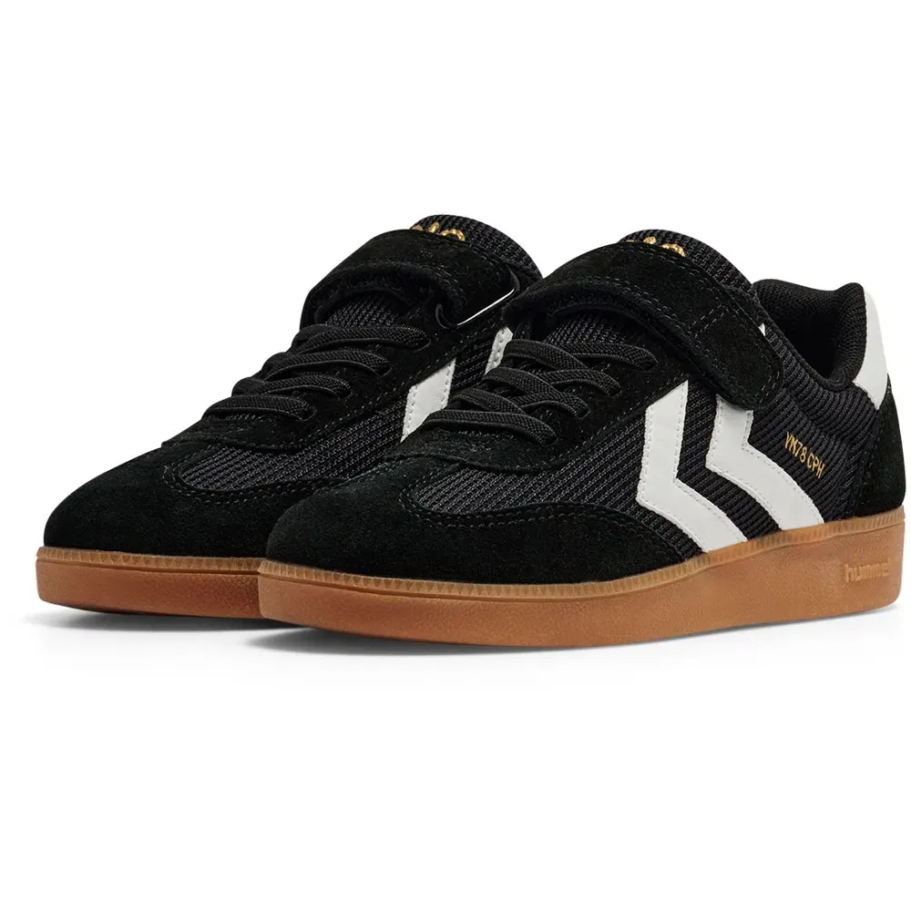 Детские кроссовки для девочек с липучкой Hummel VM78 CPH, Black — фото 2