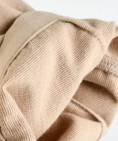 Детские штаны из футера с принтом Cozy Woven Pants moimoln, Beige — фото 4