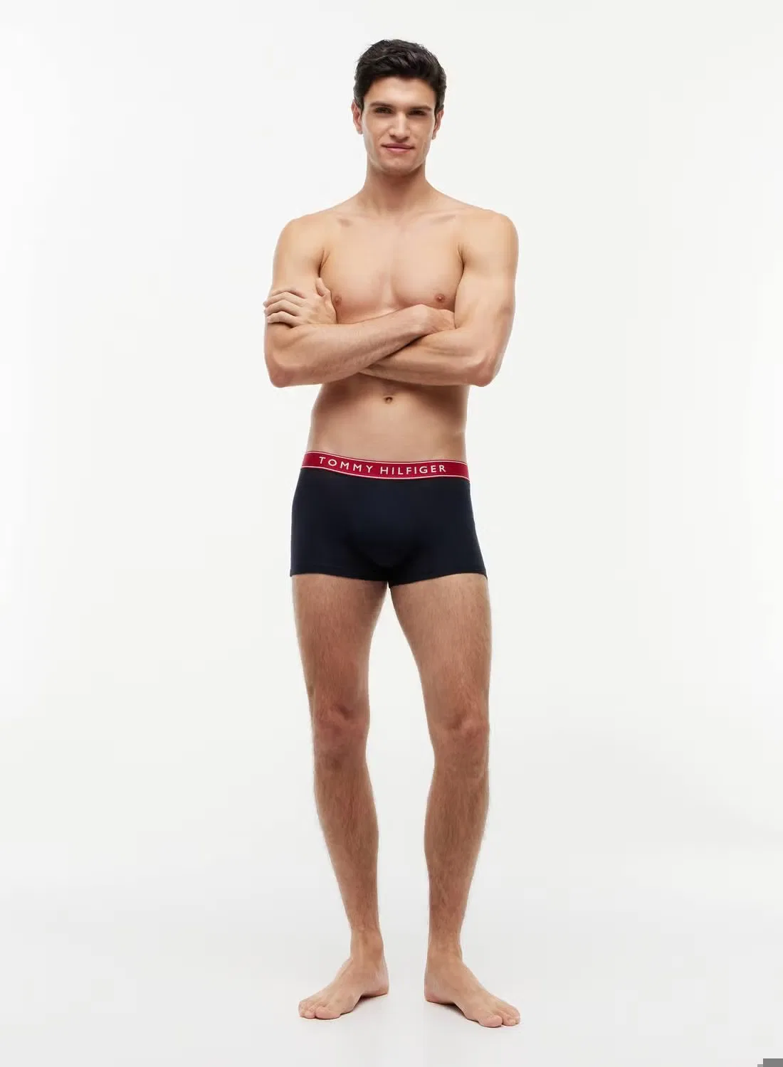 Трусы-боксеры с эластичным поясом, комплект из 3 штук, 3-Pack essential logo waistband, Tommy Hilfiger, белый — фото 3