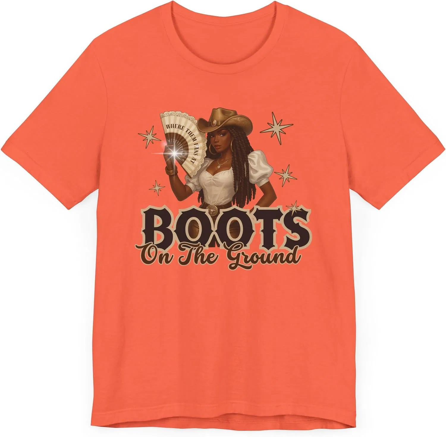 Мужская футболка с принтом Cowgirl Graphic Tee, коралловый — фото 3
