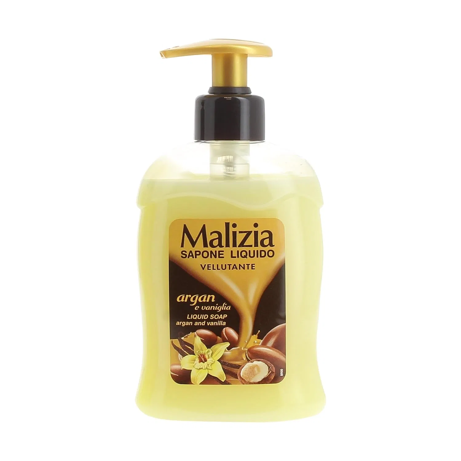 Жидкое мыло Malizia Argan/Vaniglia 300 мл, Желтый