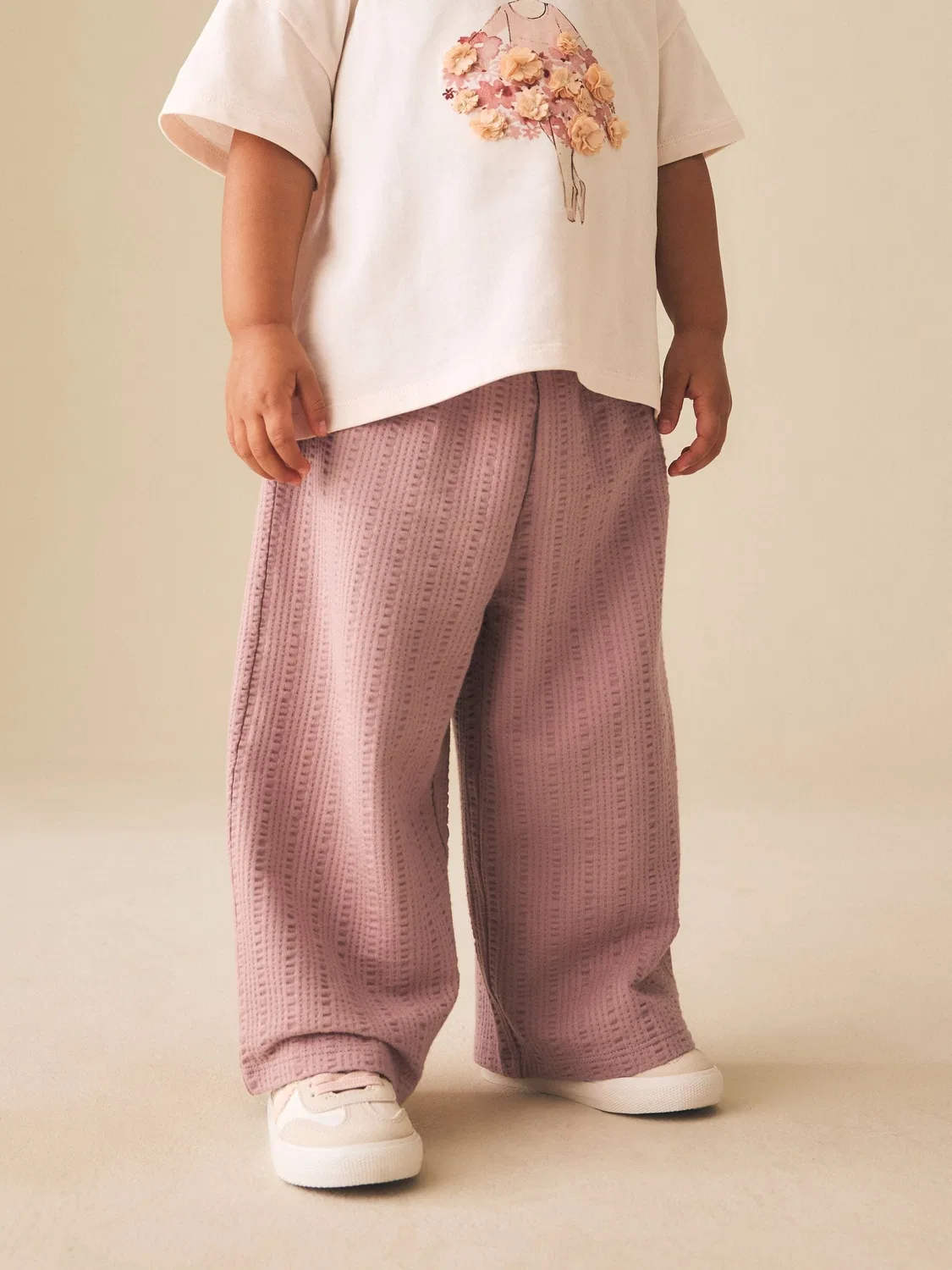 Брюки широкие, модель Wide Leg Next, коричневый — фото 2