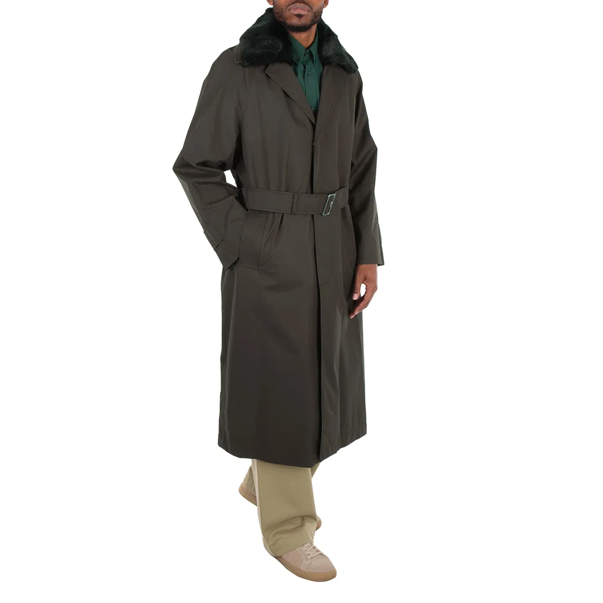 Пальто длинное Lambeth Long Overcoat Burberry, Otter — фото 3