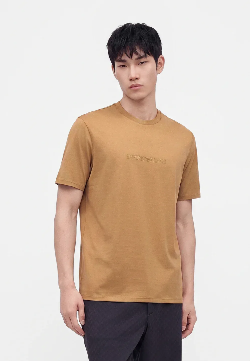 Простая футболка Emporio Armani, Tan