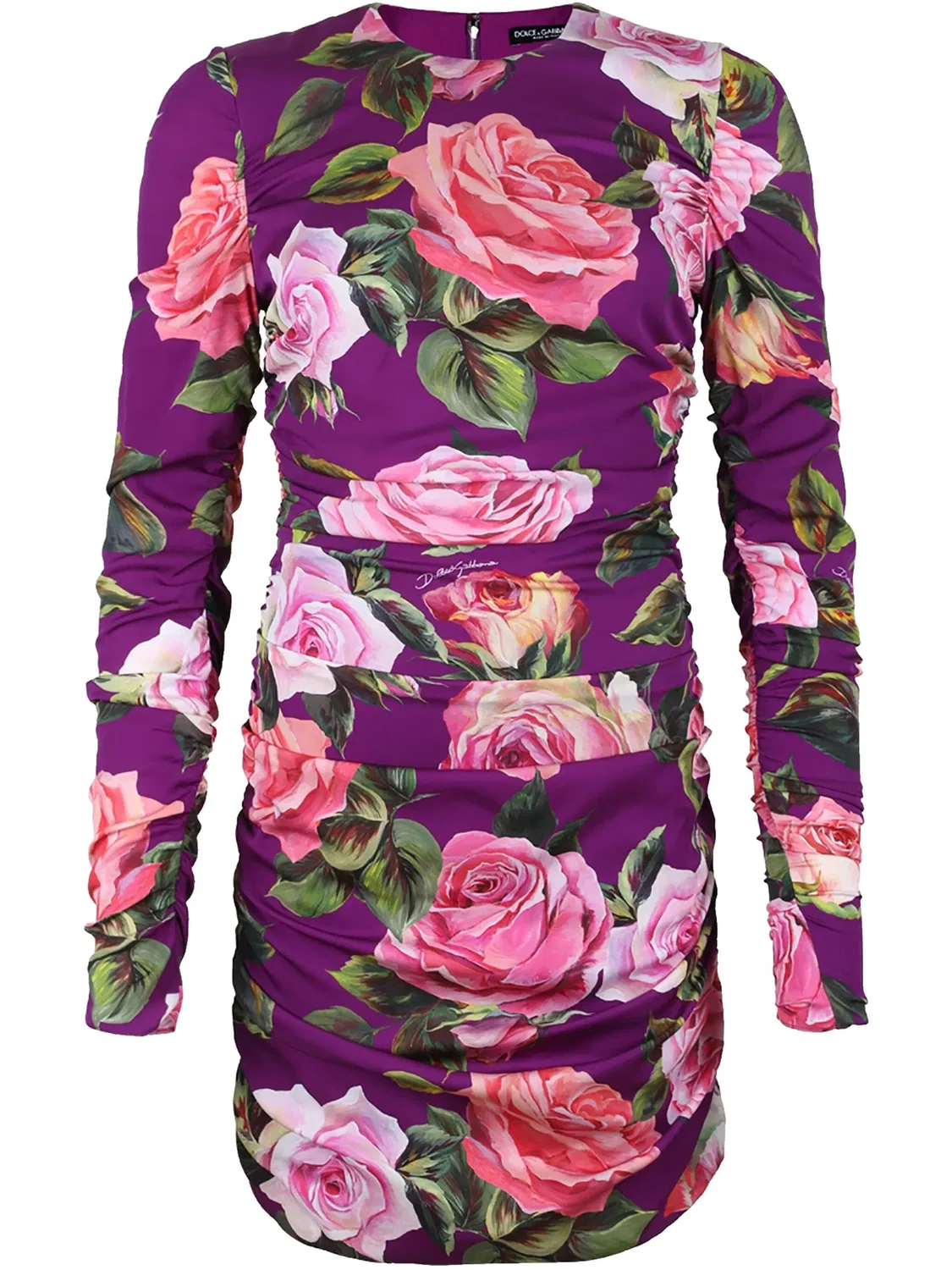 Платье из шелка, фиолетовое Dolce & Gabbana, фиолетовый