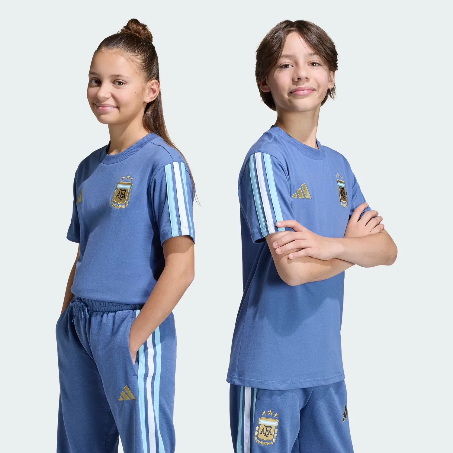 Детская футболка с принтом Argentina DNA Kids adidas, Crew Blue