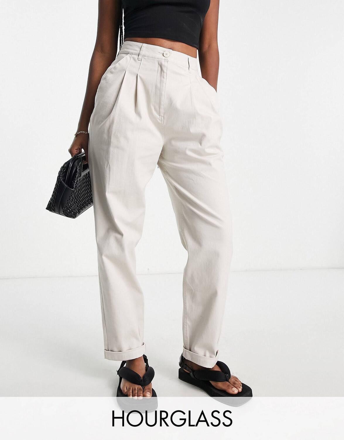 

Черные брюки чинос ASOS DESIGN Hourglass, Черный, Черные брюки чинос ASOS DESIGN Hourglass