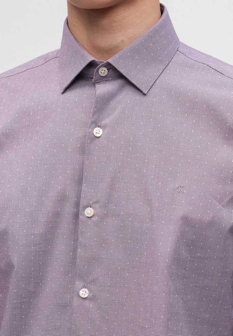 Рубашка Calvin Klein Regular fit Button Up Shirt 'ESNTL' сиреневого цвета — фото 3