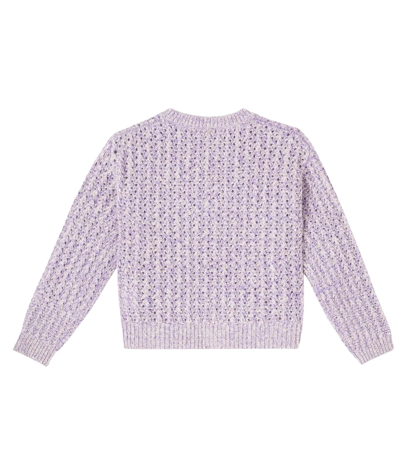 Свитер из шерсти и кашемира Brunello Cucinelli Kids, фиолетовый — фото 4