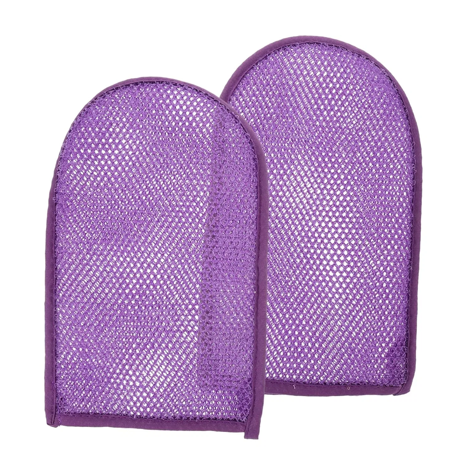 Эксфолиирующие варежки, набор 2 шт, Minkissy, Purple