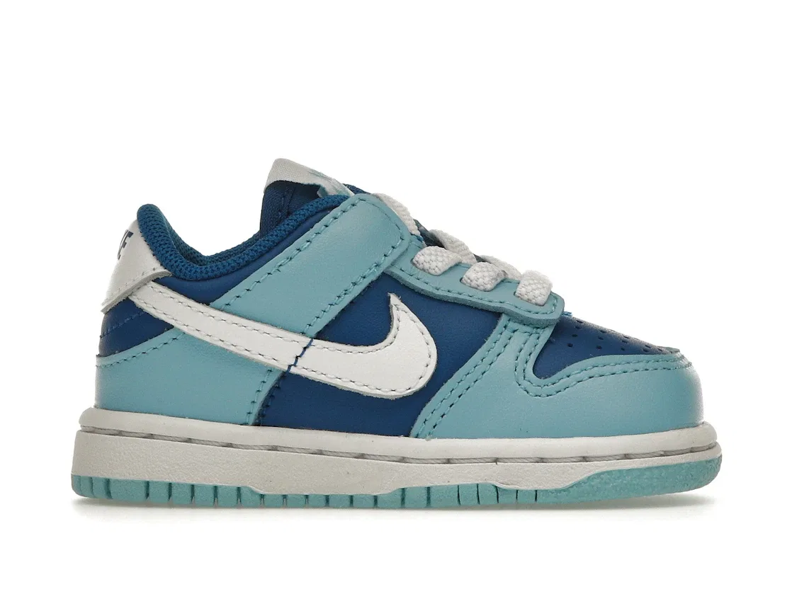 Детские кроссовки с принтом Nike Dunk Low Nike, Flash/White-Argon Blue-Flash