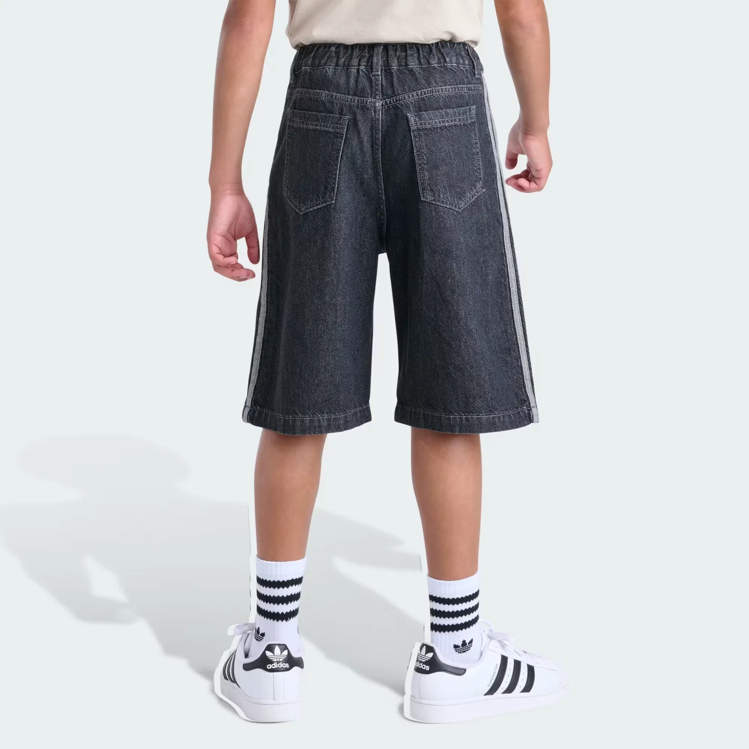 Детские джинсовые шорты свободного кроя Denim Jort Adidas Originals, черный