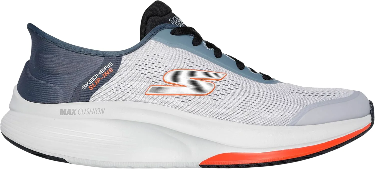 Мужские кроссовки Skechers Go Walk Max Walker с системой Hands Free, серый/синий — фото 4