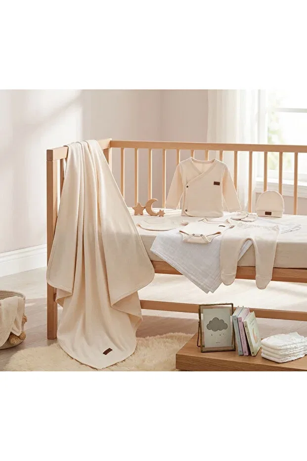 Детский комплект для новорожденных из органического хлопка Babymed, Beige