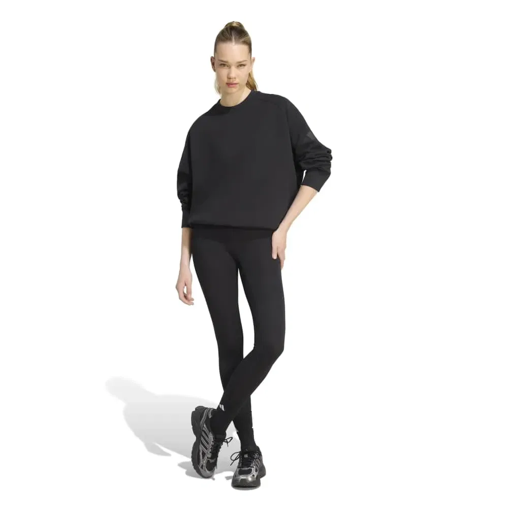 Женский свободный свитшот из спейсера Soft Lux Loose Adidas, Black — фото 4