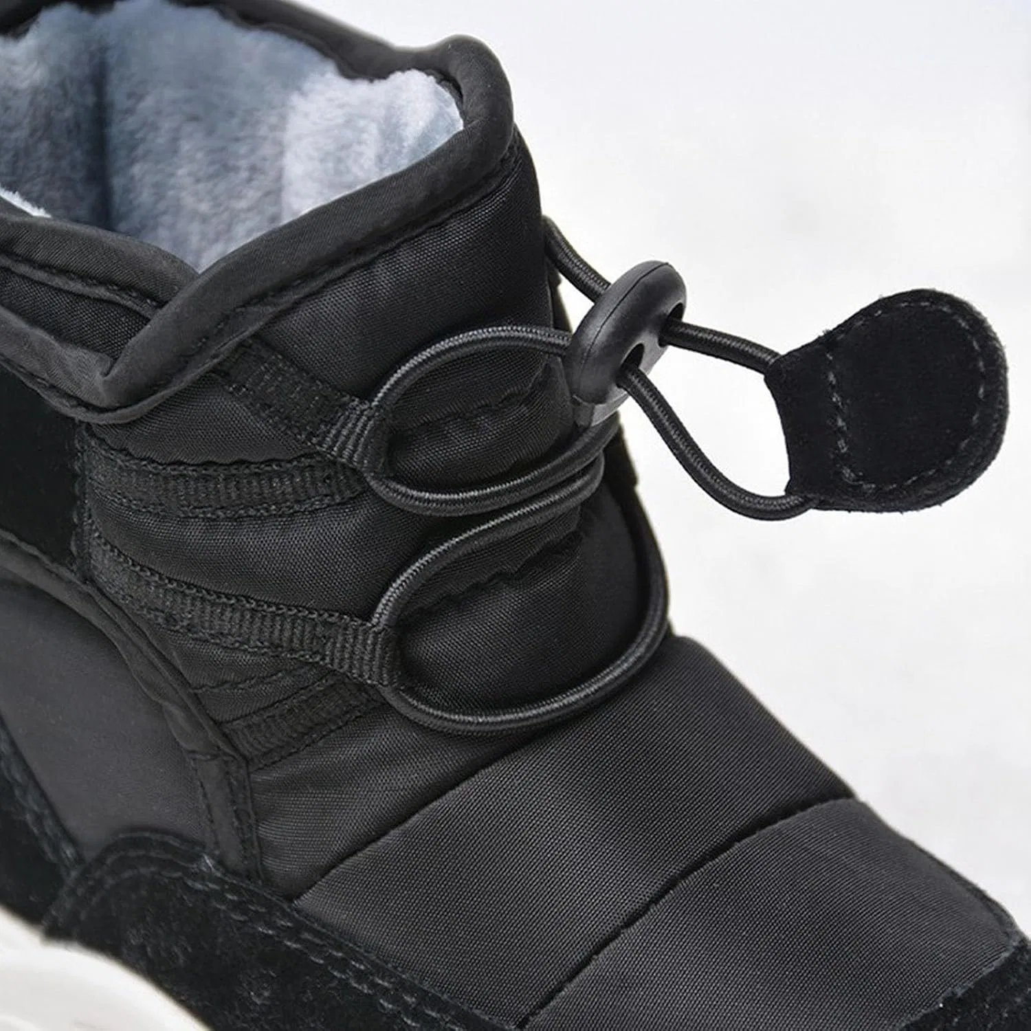 Детские зимние сапоги для девочек водонепроницаемые, Black — фото 4