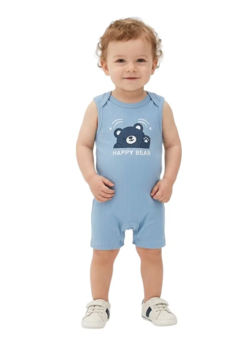 Боди-комбинезон с коротким рукавом, комплект из 3 предметов, Rhappy Bear, Bambimici, разноцветный — фото 4
