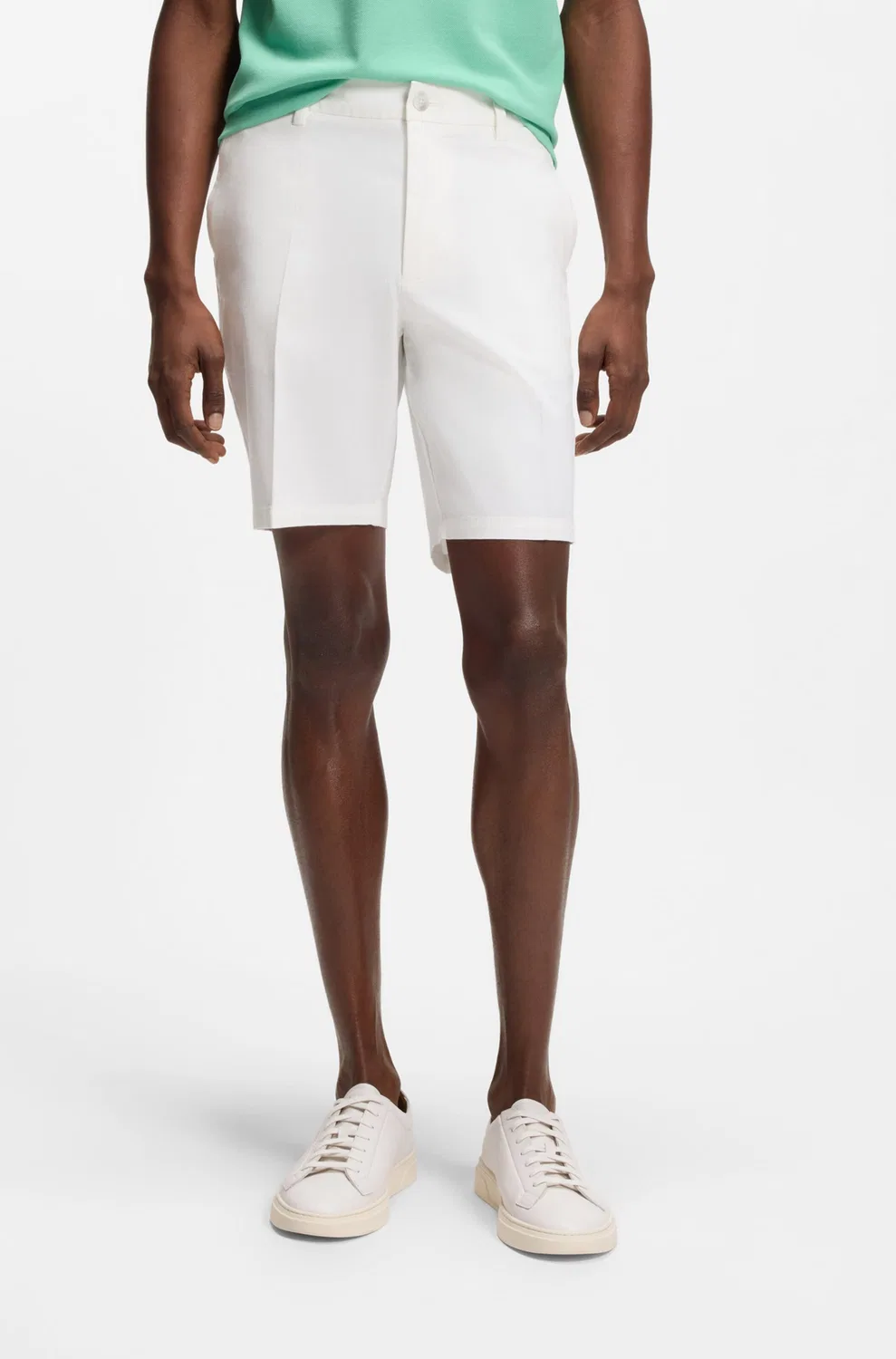 Шорты-чиносы Boss Slim fit H-Kane1 белого цвета — фото 3
