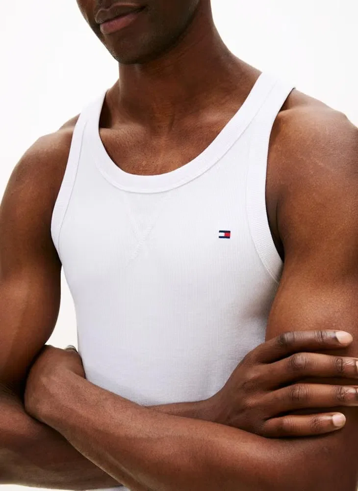 Комплект пижамный с футболкой-борцовкой и шортами Th original Tommy Hilfiger, белый — фото 4