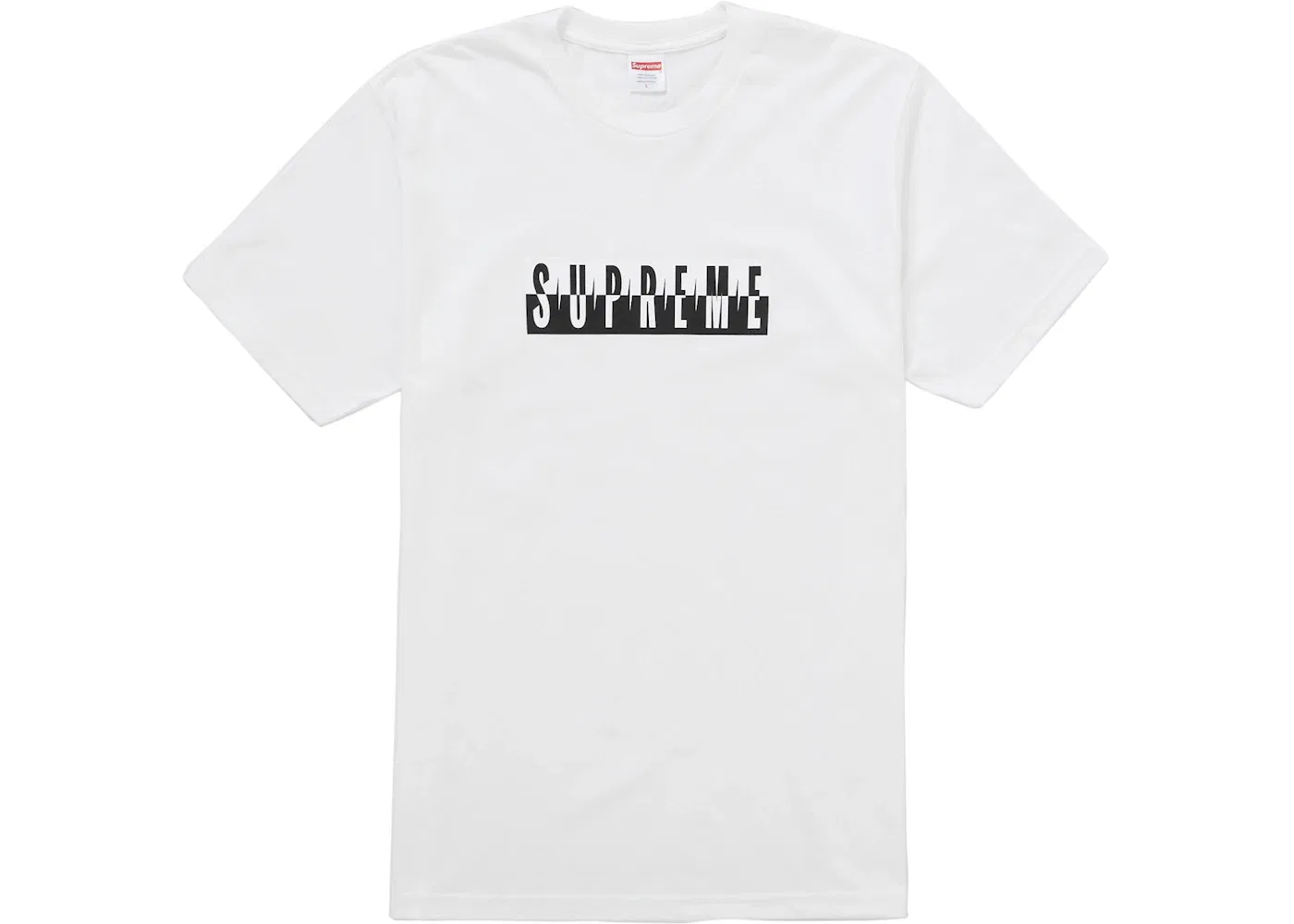 Мужская футболка с разрезным принтом Supreme Tee (FW25), White
