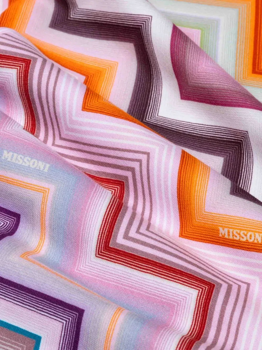 Футболка с зигзагообразным принтом Missoni Kids, розовый — фото 2