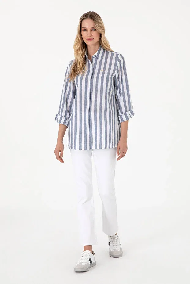 Женская туника с длинным рукавом U.S. Polo Assn., Navy Blue — фото 4