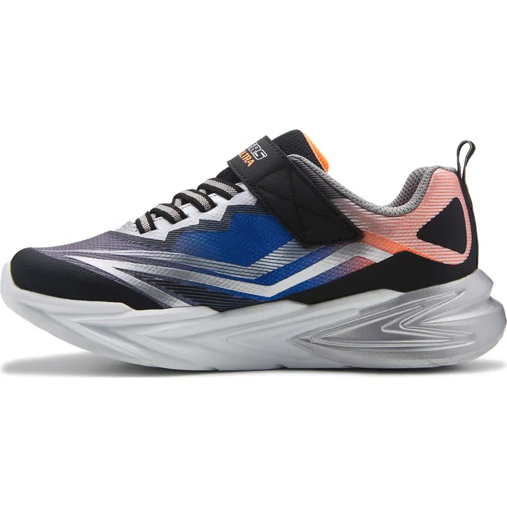 Детские кроссовки Flex Glow со светящейся подошвой Skechers, Black/Silver/Blue — фото 3