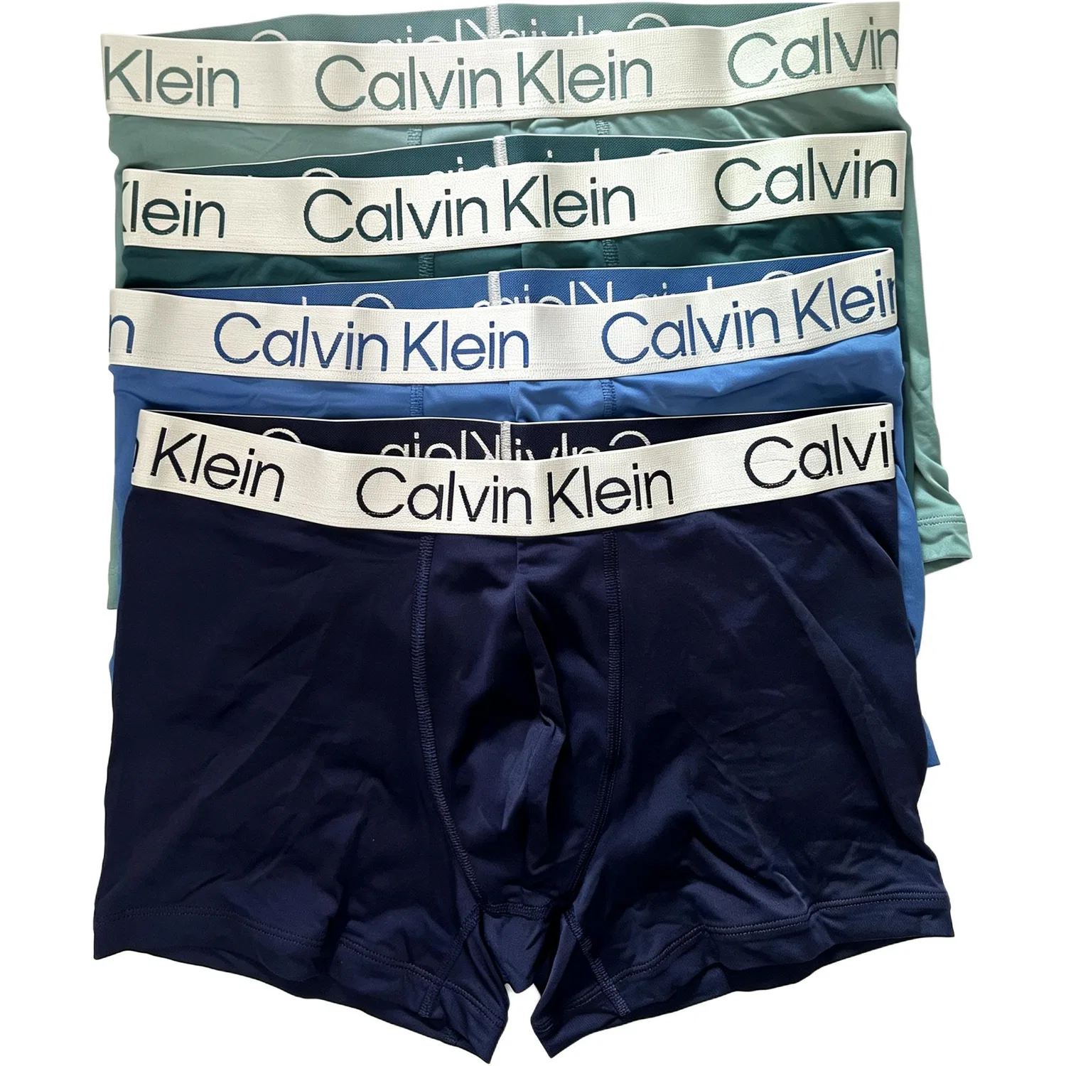 Мужские боксеры с принтом Calvin Klein, 4 Pack Light Green/Dark Green/Navy Blue/Light Blue