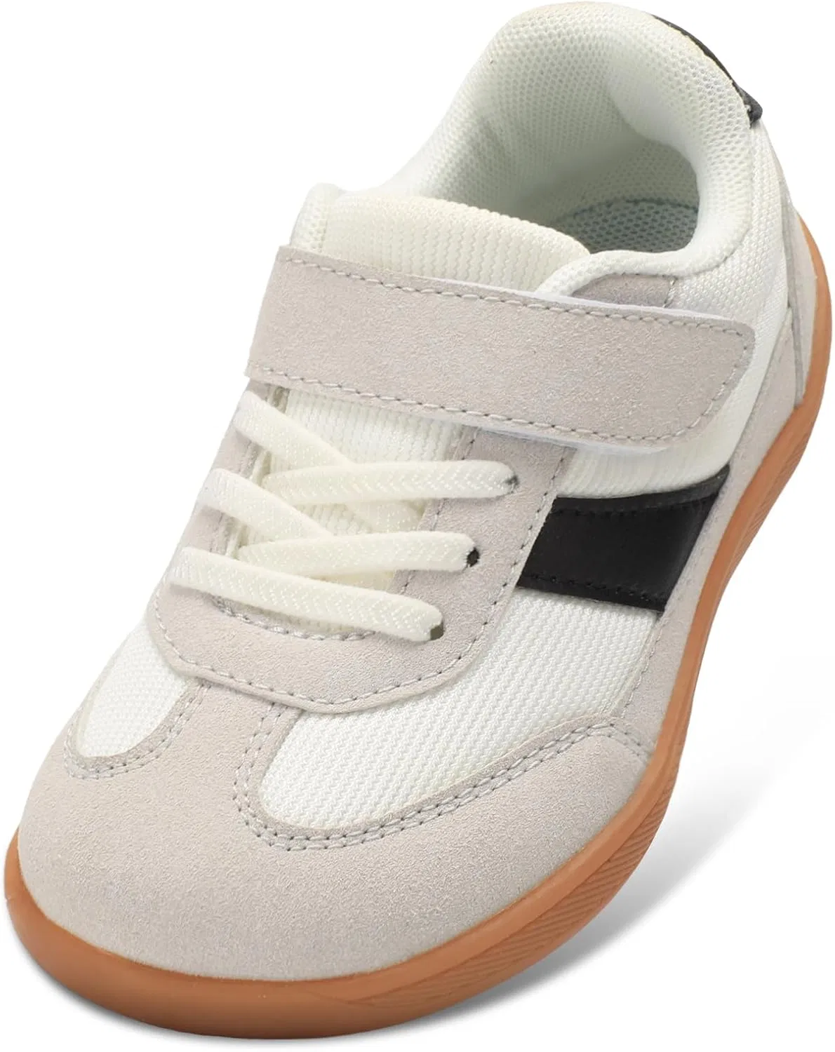 Детские кроссовки для девочек с нулевым перепадом Kxsoi, White/Black