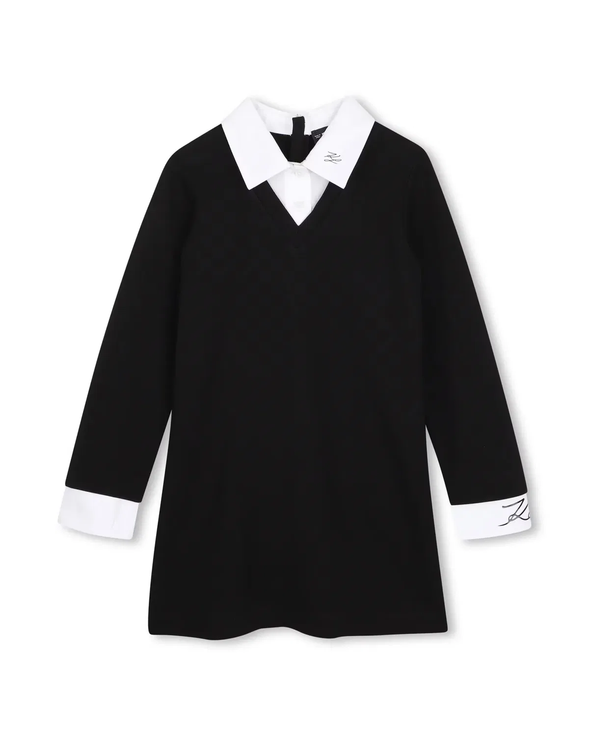 Детское платье для девочек с длинным рукавом Milano Karl Lagerfeld Kids, Negro