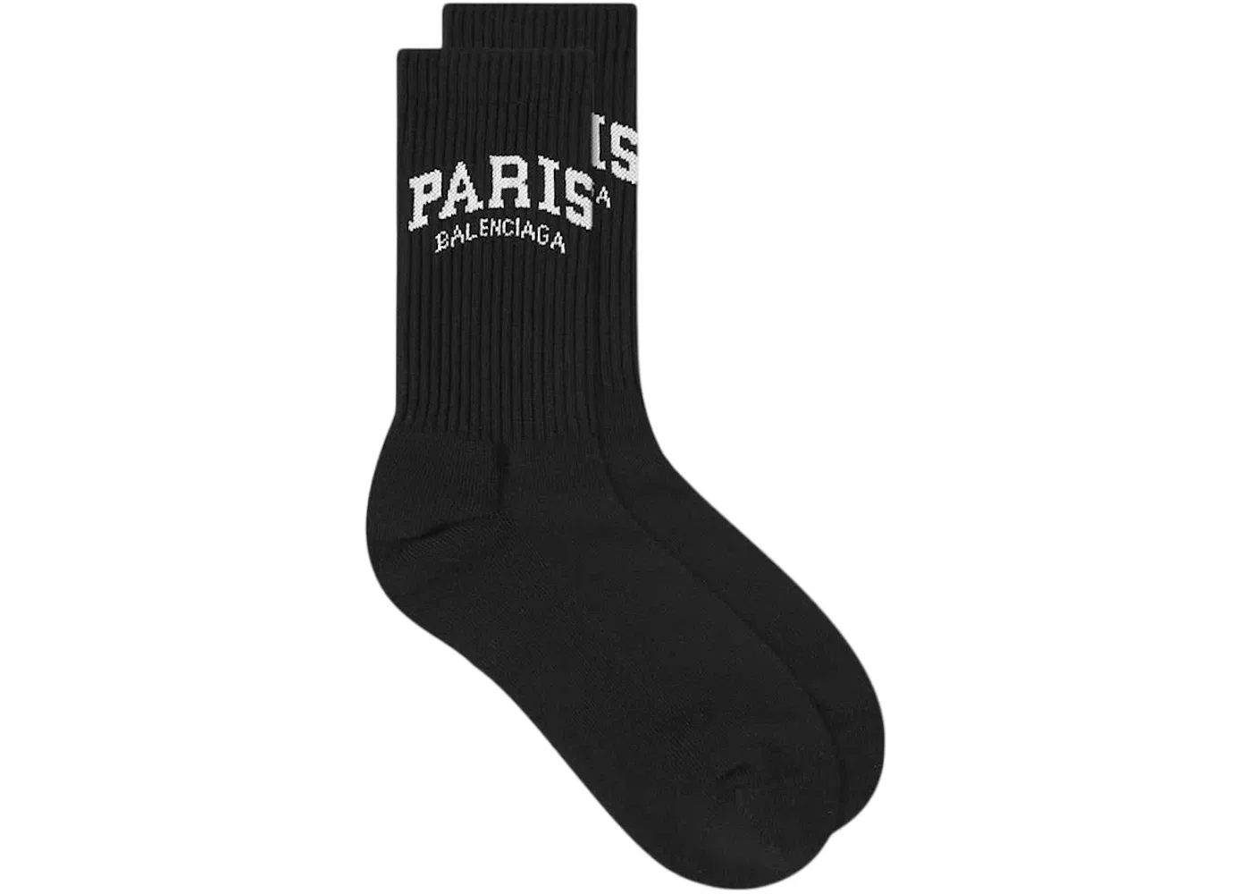 Мужские носки Balenciaga Paris Logo, Black/White