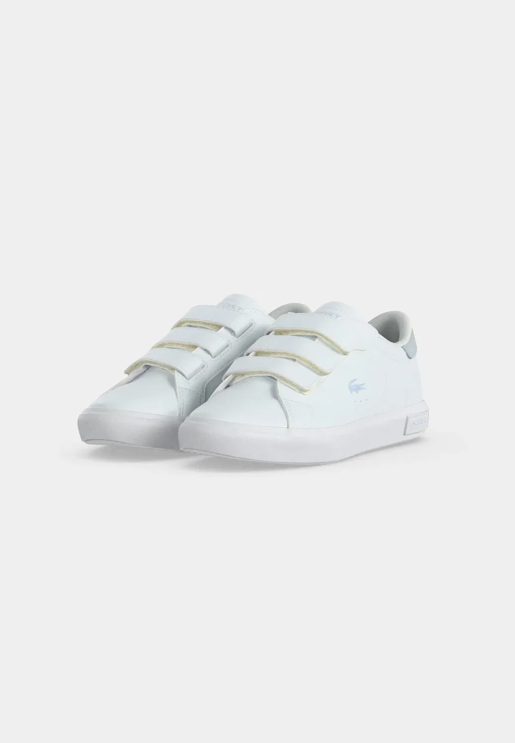 Детские кроссовки Powercourt унисекс Lacoste, White/Light Blue — фото 3