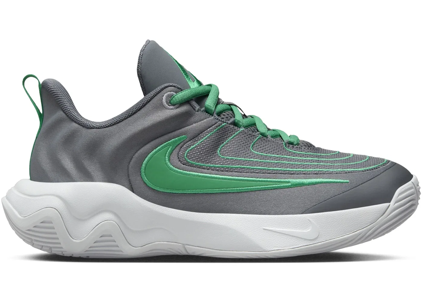 Детские кроссовки для мальчиков с высокой производительностью Nike Giannis Immortality 4 Nike, Smoke Grey/Wolf Grey/Dark Smoke Grey/Stadium Green