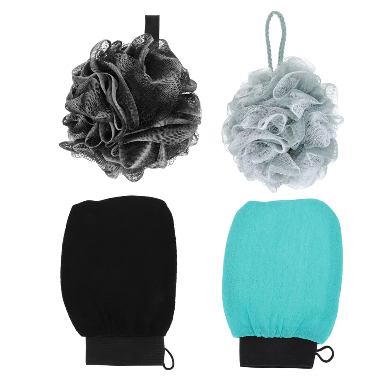 Мочалка для тела из вискозы, LIFKOME, 2 шт, 20x14 см, Синий