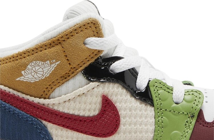 Кроссовки Air Jordan 1 Mid SE TD Messy Room, разноцветный — фото 2